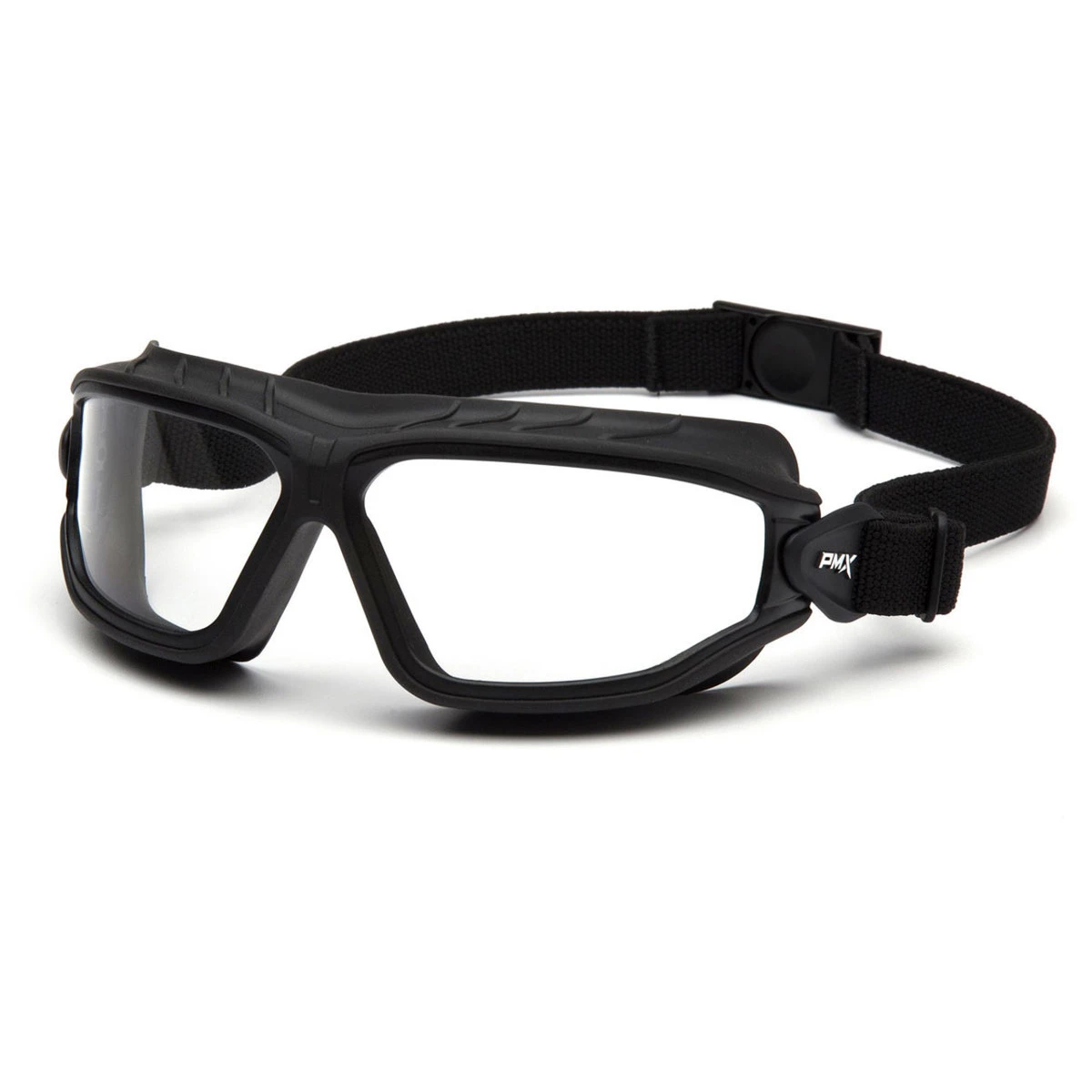 Pyramex Torser Rubber Gasket Sealed Safety Glasses - H2MAX Anti-Fog Lens - Black Strap