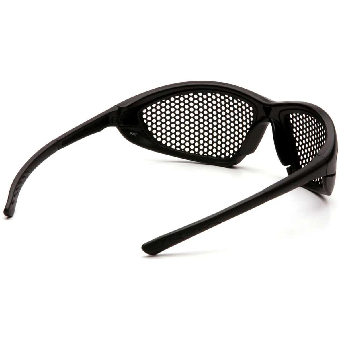 Pyramex Trifecta Safety Glasses - Punched Steel Lens - Black Frame - Image 4