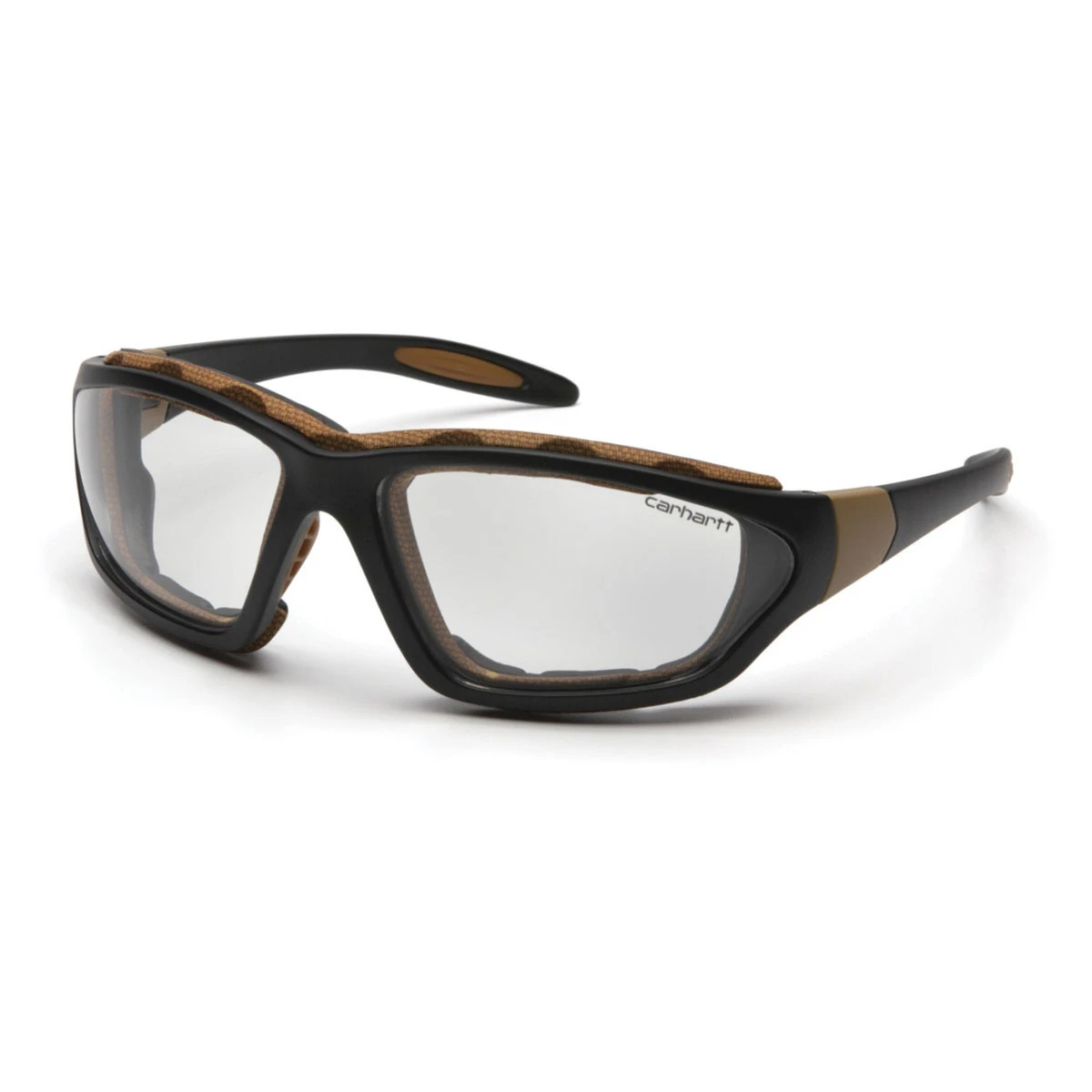 Carhartt Carthage Interchangeable Safety Glasses - Black/Tan Frame - Image 2