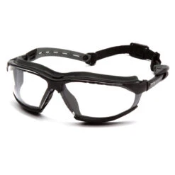 Pyramex Isotope Foam Padded Sealed Safety Glasses - H2MAX Anti-Fog Lens - Black Frame