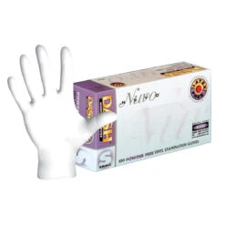 Dash Nuvo Super Stretch Vinyl Gloves - White - 2.4 Mil - Case Of 1000