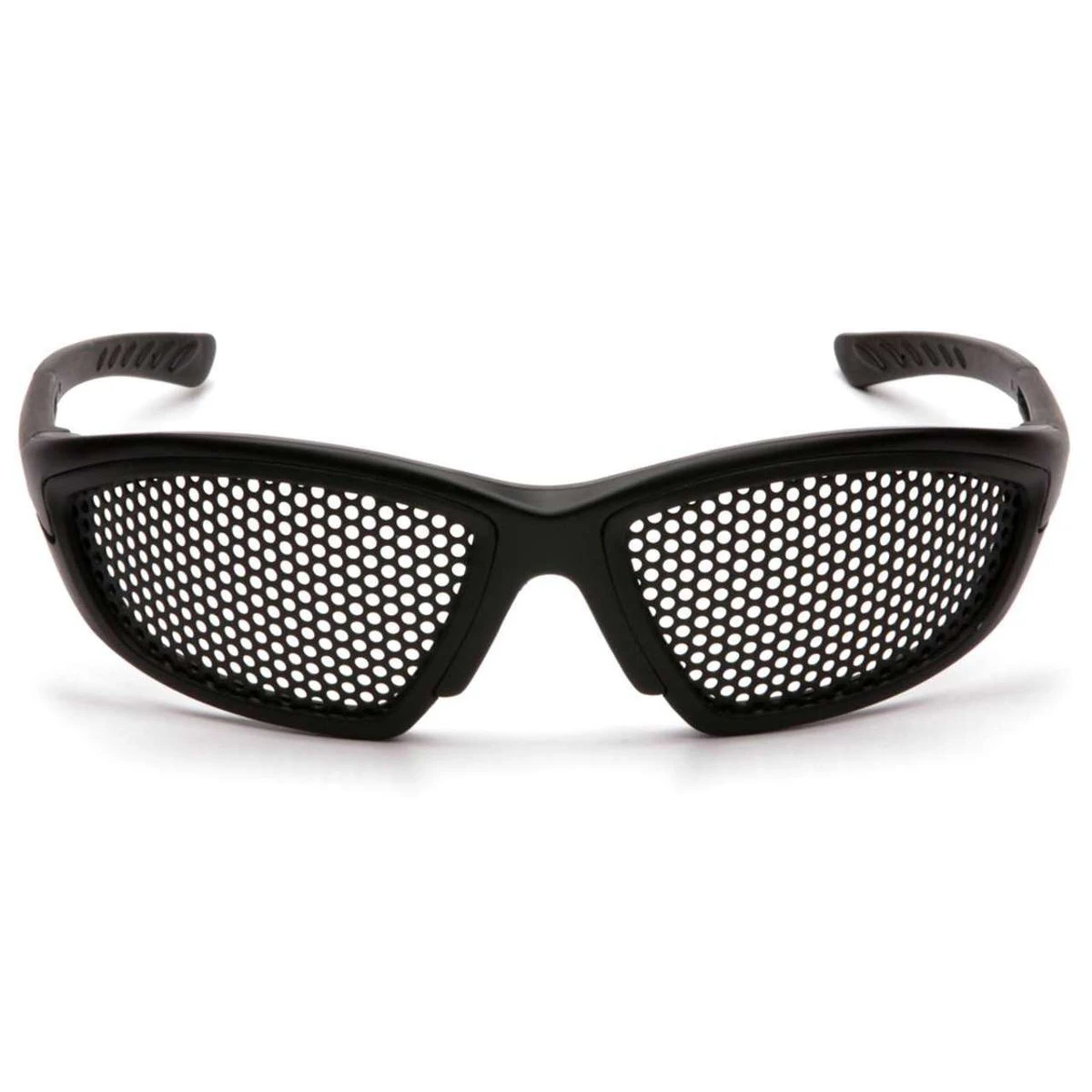 Pyramex Trifecta Safety Glasses - Punched Steel Lens - Black Frame - Image 2