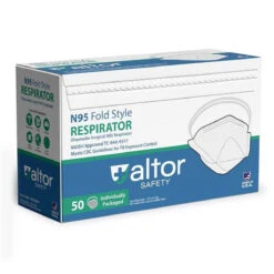 Altor Safety N95 NIOSH Folded Respirator 62220, USA Made - Case Of 200