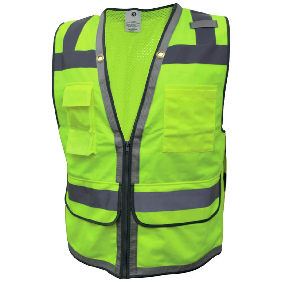 General Electric Type R Class 2 Hi-Vis Heavy Duty Surveyor Safety Vest - Hi-Vis Green - GV088