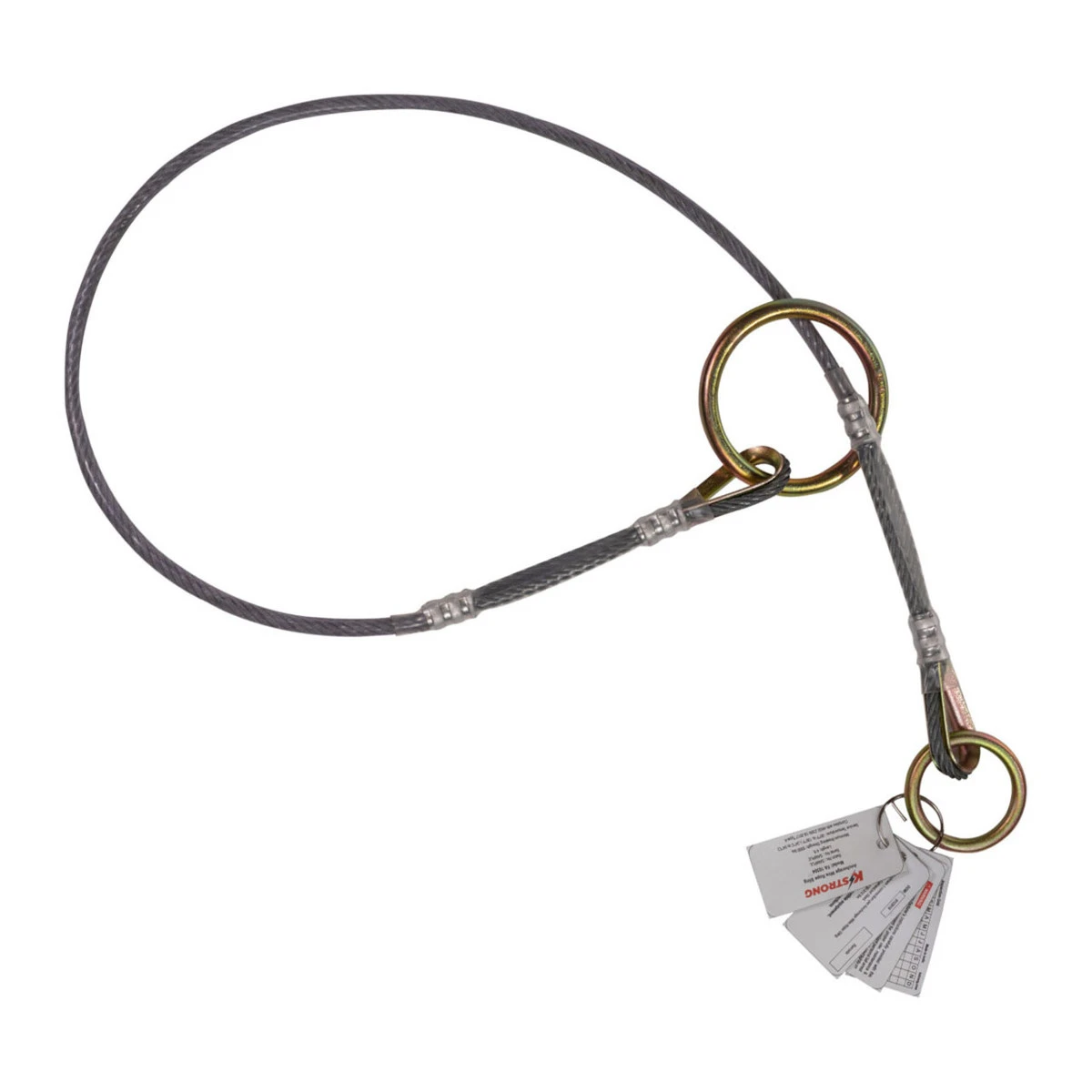 K-Strong 6ft. Wire Cable Sling, PVC Coated W/Large And Small O-Rings - Image 2