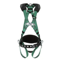 MSA V-FORM Construction Harness With Back & Hip D-Rings And Tongue Buckle Leg Straps