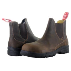 Mellow Walk Women's Maddy Brown Slip-On EH Composite Toe Boots - 446128BRN