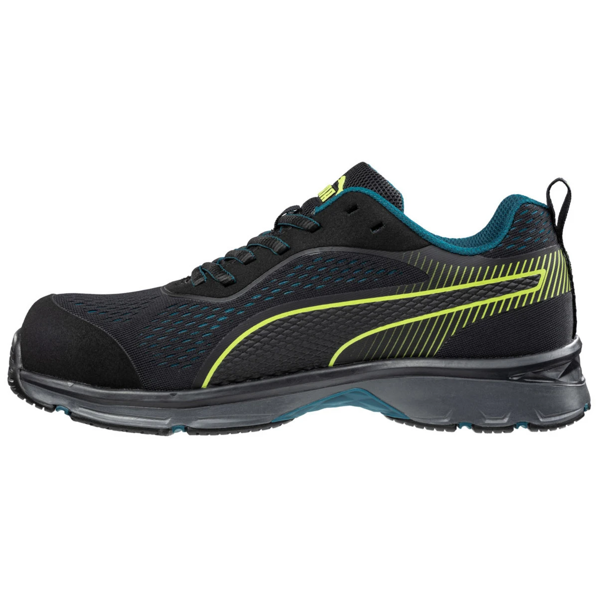 Puma Safety Women's W-Motion Protect Fuse Knit Low 2.0 Black & Lime EH Composite Toe Shoes - 643935 - Image 3