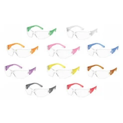 Gateway StarLite Gumballs Small Safety Glasses - Clear Lens - Various Temples - Case Of 10