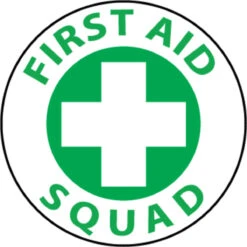 First Aid Squad 2" Vinyl Hard Hat Emblem - 25 Pack