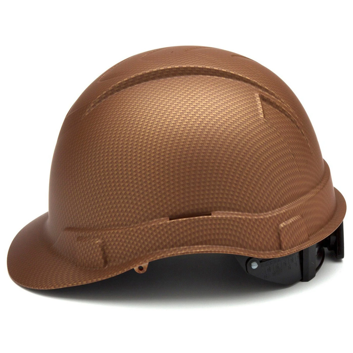Pyramex Ridgeline Cap Style Hard Hat 4-Point Ratchet Suspension - HP44118 - Copper Graphite - Image 4